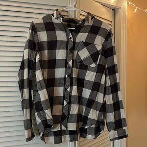 Eddie Bauer Flannel Black and White size XL